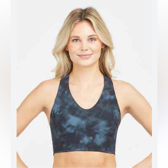 Spanx Longline Medium Impact Sports Bra – Storm Tie-Dye‎ – Size Large - Picture 3 of 10